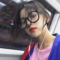 近视眼镜男女超轻网红款圆脸多边形眼镜框大脸成品防蓝光辐射眼镜[3月3日发完] 网红黑色 框架