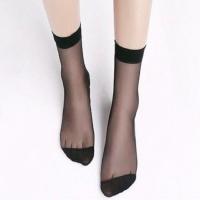 短丝袜短袜夏季水晶袜丝袜女超薄隐形透明黑色肉色短袜子 黑色 10双