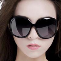 [买2送1]太阳镜女夏季潮明星款大框蛤蟆镜女士墨镜太阳眼镜 墨镜 黑色(送镜布+镜袋)