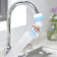 [多层过滤]厨房水龙头过滤器自来水净水防溅 井水滤水器净水器 2代-伸缩防溅花洒 1个装
