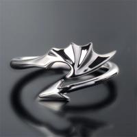 戒指女韩版恶魔之戒开口学生戒指情侣戒指男生时尚百搭简约尾戒女[3月18日发完] 银色恶魔之戒 无礼盒