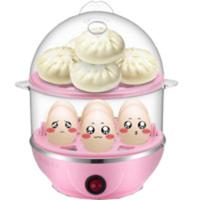 [家用必备]双层多功能煮蛋器 安全自动断电 送量杯送蛋清分离器 煮蛋器 双层 粉色