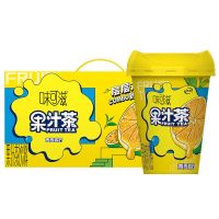 10月产味可滋桃桃荔枝味/青青橘柠味果汁茶250ml*8杯/提 10月产 青青橘柠味