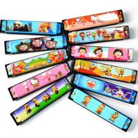 经典怀旧木质口琴儿童16口双排儿童启蒙乐器学生木制口琴玩具 塑料卡通 1个装