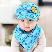 网红宝宝新生儿童婴儿帽子春秋薄款男女孩夏季小公主洋帅气海盗帽 天蓝果园鸭舌帽 单帽3-24月参考头围42-48