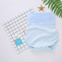 婴儿睡觉防着凉神器儿童夏季睡觉护肚裤宝宝肚围纯棉四季0-1到2岁 蓝色条条 59码(7-12斤)