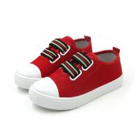 新春亲子懒人一脚蹬学生帆布鞋韩版板鞋防滑耐磨男女儿童休闲鞋 W-01大红色 38码/内长22cm