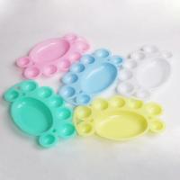 【两个】儿童绘画颜料盘美术课丙烯调色盘批发配色盘水粉盒学生用 脚丫款一个颜色随机