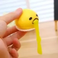 [送蛋液懒蛋蛋玩具呕吐蛋黄哥吐奶黄包呕吐君捏捏整蛊减压发泄球 5包蛋液 自定义1