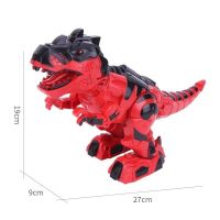 恐龙玩具超大号喷雾仿真动物模型套装电动下蛋霸王龙儿童玩具男孩 小号机械龙(红色) 官方标配(送电池螺丝刀+小恐龙)