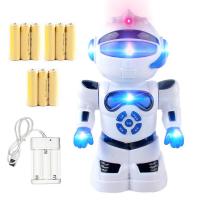 遥控早教机器人67个内容会走路唱歌学英语故事T1智能儿童电动玩具 T1智能机器人【带早教功能】 充电版（配备1组充电电池