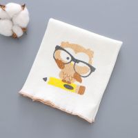 宝宝护肚围纯棉婴儿护肚脐围秋冬季新生儿护脐带儿童护肚子肚兜 猫头鹰单条试用装 17*35cm(单层双层可自由调节)