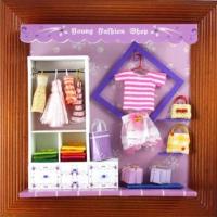 diy小屋kitty公主房手工拼装模型别墅创意闺蜜生日节日礼物女生 青春服装店(无罩+无工具)