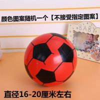 儿童玩具皮球幼儿充气玩具球手抓球西瓜球羊角球玩具 足球颜色随机一个[送气筒气针]