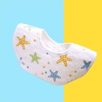 婴儿口水巾纯棉纱布围兜防水围嘴新生宝宝防吐奶夏季薄款吸水围兜 试用装(1条装)