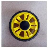 童车配件轮子婴儿手推车万向轮定向轮竹车轱辘单片轮各尺寸通用轮 单轮 9cm塑料轮