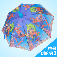 大号送防水套耐摔自动伞儿童可爱卡通晴雨伞男女孩学生长柄伞男女 [中号]蜘蛛侠B款