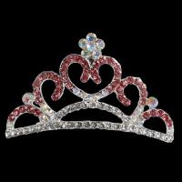 儿童皇冠头饰公主链额头链女童宝宝发饰精美水钻发梳插梳王冠饰品 1301 皇冠单个