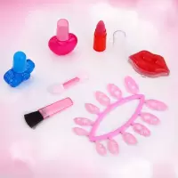 儿童化妆品蝴蝶结手提箱女孩演出公主彩妆盒套装玩具 彩妆6件套 [标配礼盒装]