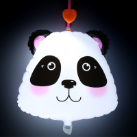 春节中秋节电子充气灯笼卡通手提尼龙膜塑料儿童花灯灯笼过节玩具 熊猫