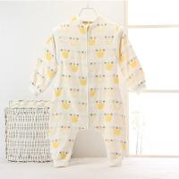 婴儿纱布睡袋春夏纯棉宝宝分腿无骨空调防踢被新生儿童可拆袖三层 6层分腿皇冠睡袋(可拆袖) M码 0-1.5岁宝宝