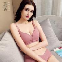 纯棉孕妇哺乳内衣女聚拢防下垂性感全罩杯怀孕期母乳喂奶文胸罩 688#豆沙 34-75 BC