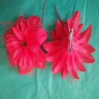 舞蹈头饰红色健身操舞蹈现代舞台演出服头花民族风头饰秧歌广场舞 红色