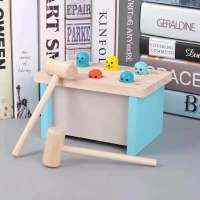 打地鼠幼儿益智儿童积木玩具 1-2-3周岁宝宝早教大号敲击打游戏机 六孔地鼠(无音乐)