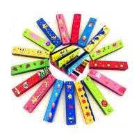 木质松木八音琴敲琴乐器口琴儿童益智打击乐器2-6岁玩具启蒙早教 塑料口琴