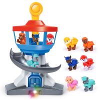 汪汪队立大功玩具小狗狗巡逻队旺旺瞭望塔回力车女男孩版套装 灯光音乐瞭望塔+6小狗