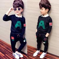 童装春季新款男童衣服春秋装小孩时尚套装中小童春秋运动套装 A字两件套-无白领 90码建议身高75-85厘米