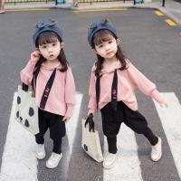 2020秋装儿童运动套装女童卫衣裤子宝宝外套小女孩洋气春秋两件套[3月5日发完] 粉红色 灯笼套装 110码