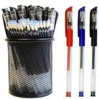 欧标中性笔0.5mm子弹头笔芯办公用品黑红蓝学生水性商务签字笔 黑色 6支笔（送10支笔芯）