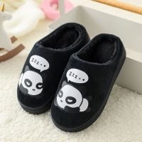 儿童棉拖鞋冬女童毛绒加厚保暖家居室内棉拖鞋厚底男宝宝亲子棉鞋 [600]黑色 26-27码内长16cm3-4周岁