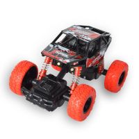 男孩玩具音乐灯光攀爬回力车大轮四驱车越野汽车儿童玩具模型礼物 A款红色 普通版