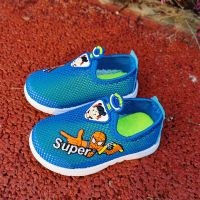 实心底0-1-3岁4宝宝透气网鞋男女童运动鞋秋季软底防滑婴儿学步鞋 808蓝色 505夏季漏网 16码数内长11.5cm