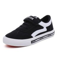 童鞋儿童运动鞋男童鞋子2018秋季板鞋女童帆布鞋宝宝透气球鞋 18-955黑色 23码/165内长约15.7CM