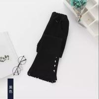 女童打底裤2019春秋时尚喇叭裤童装儿童9分裤中童外穿小女孩长裤 女童喇叭裤--黑色 L码(身高90-105约3-4岁)