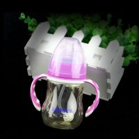 德国原料宽口径PPSU奶瓶硅胶奶嘴宝宝耐摔塑料新生儿防胀气奶瓶 紫色180ml