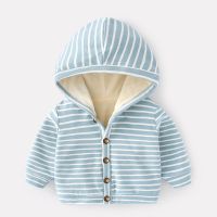 宝宝外套女春秋薄2019新款男童开衫韩版儿童上衣婴儿秋装潮流服饰 浅绿色1 带帽 73