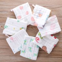 长款儿童纯棉纱布毛巾宝宝洗脸巾柔软吸水新生婴儿洗澡巾全棉枕巾 方巾4条随机（特价福利25*25cm