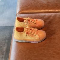 [不脱胶不断底]儿童帆布鞋女孩板鞋中大童彩虹底男童秋季休闲鞋[2月28日发完] 桔色 25码/内长约15.5cm