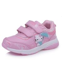 女童运动鞋2020春季新款卡通跑步鞋防滑学生休闲鞋女孩可爱旅游鞋[2月28日发完] 粉红色 不带灯 内长16.0cm 2