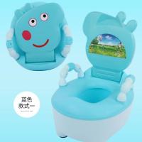 儿童坐便器加大抽屉式小猪佩奇尿盆婴幼男女宝宝小孩专用马桶座便 彩蓝色小猪 加刷子