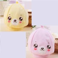 初生婴儿帽子春秋冬加棉厚款宝宝帽薄新生儿纯棉胎帽0-3个月用品 害羞粉+害羞黄 0-3个月带