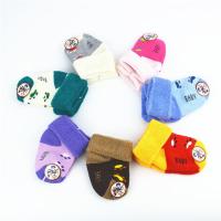 秋冬可爱松口毛圈婴儿袜新生儿宝宝0-1-3岁加厚保暖袜子 女宝宝随机[1双装] 0-1岁