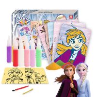 儿童公主沙画套装冰雪奇缘无毒无味10色彩砂画绘画益智玩具 冰雪奇缘款沙画