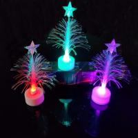 浪漫礼物 七彩光纤圣诞树夜灯 创意儿童发光玩具 闪光树 光纤树1个装