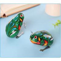 70/80/90后怀旧经典上链铁皮青蛙跳跳蛙公鸡老鼠兔子发条玩具 两只青蛙