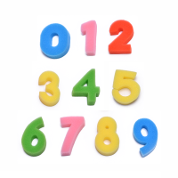 幼儿园儿童早教工具DIY手绘海绵画画刷子EVA印章笔刷画刷颜料滚轮 数字0-9